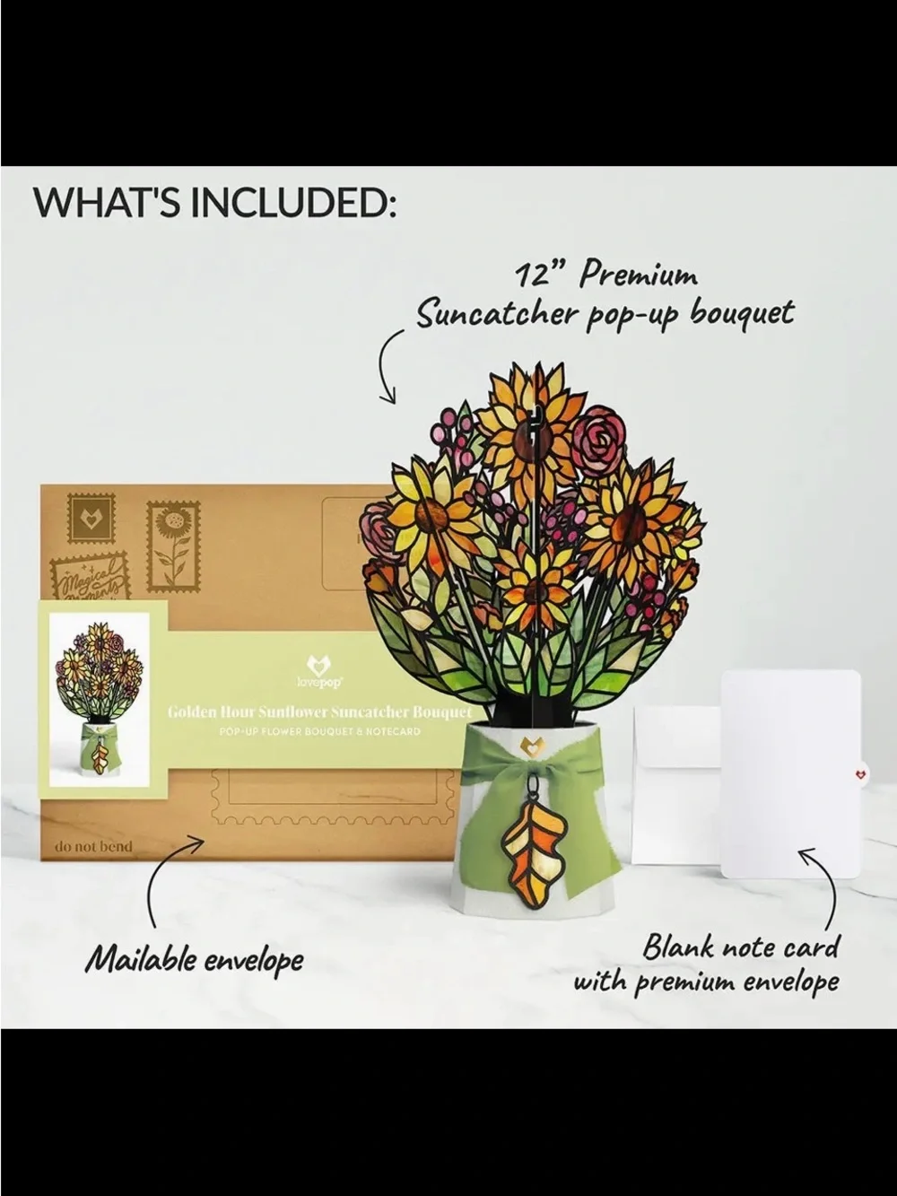 Lovepop Sunflower Sun Catcher 3-D Greeting Card. No offers